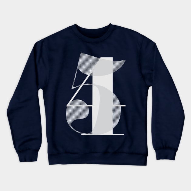 Forty Five Crewneck Sweatshirt by modernistdesign